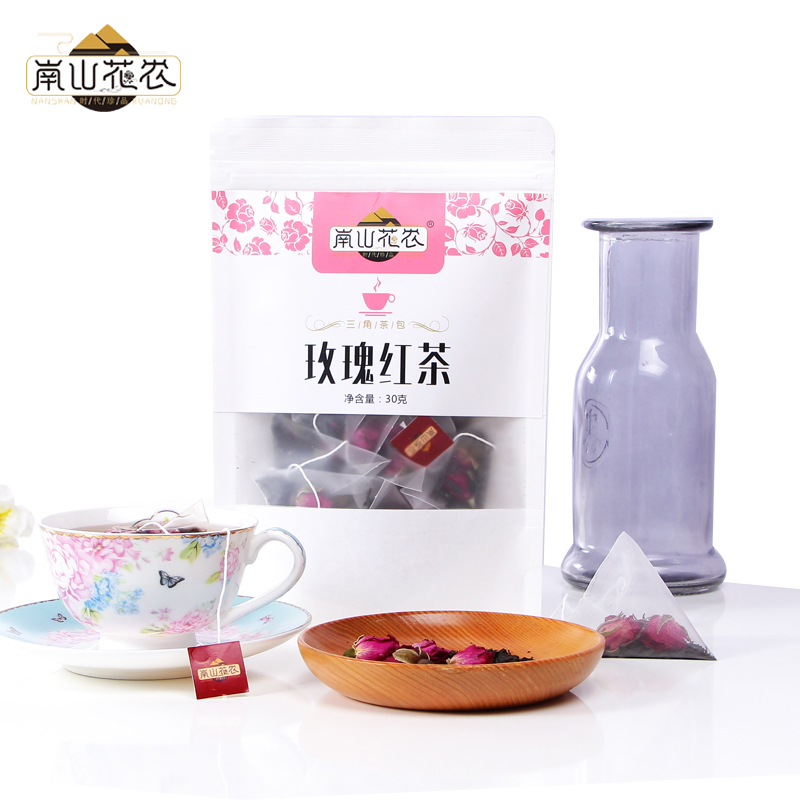 【南山花农】玫瑰红茶花茶组合玫瑰花茶三角包袋泡茶3g*10袋/包